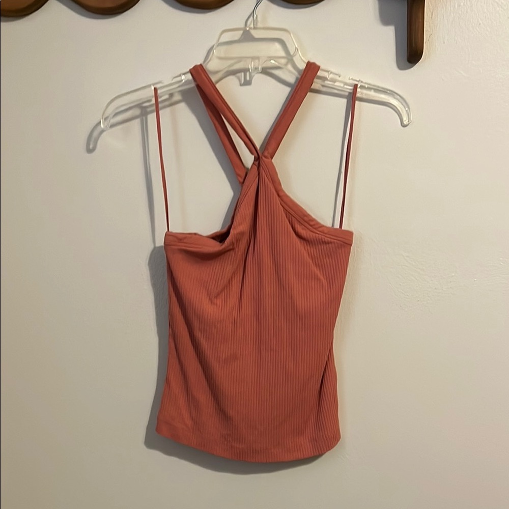 Women's Orange Strappy Top